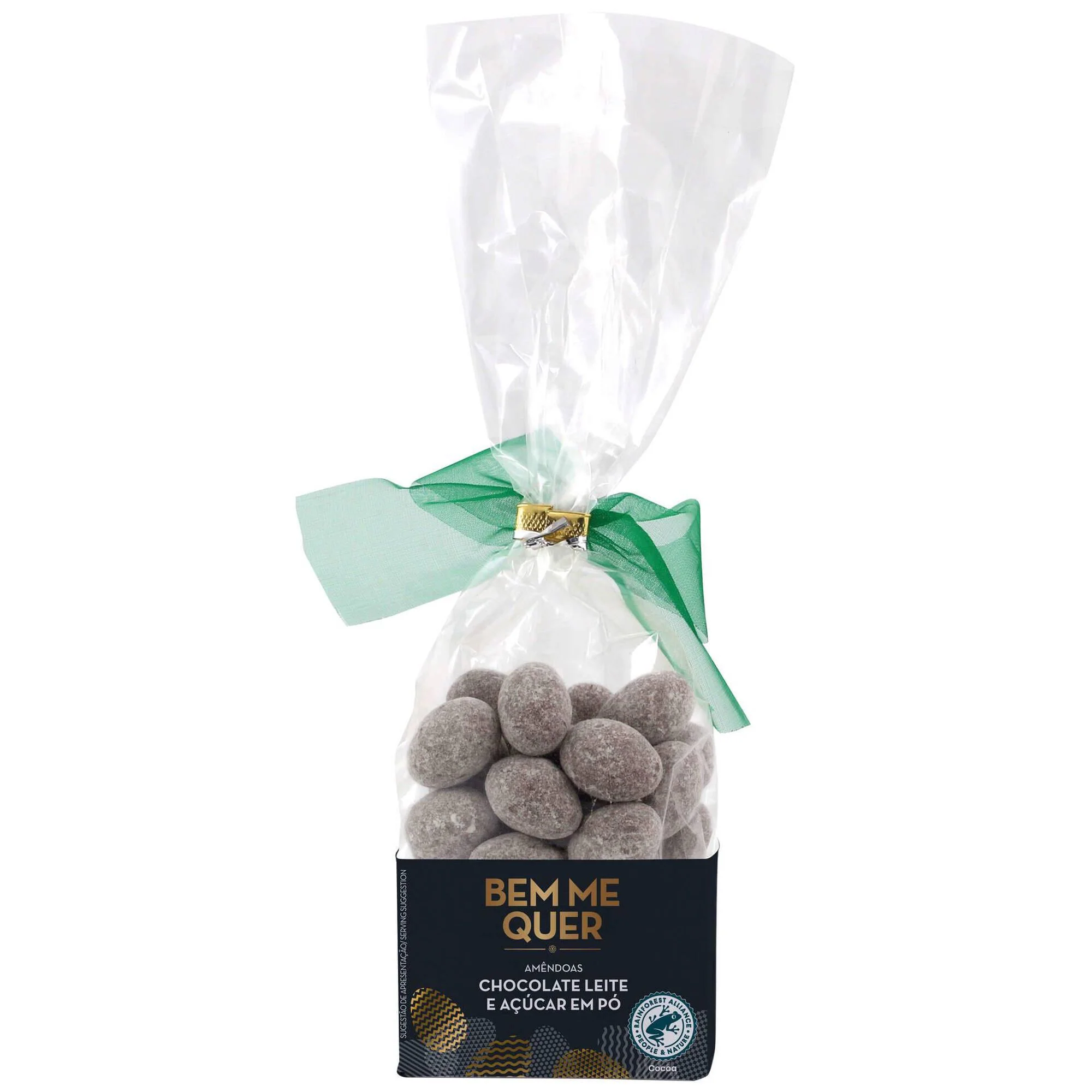 Amêndoas Chocolate Leite e Açúcar em Pó