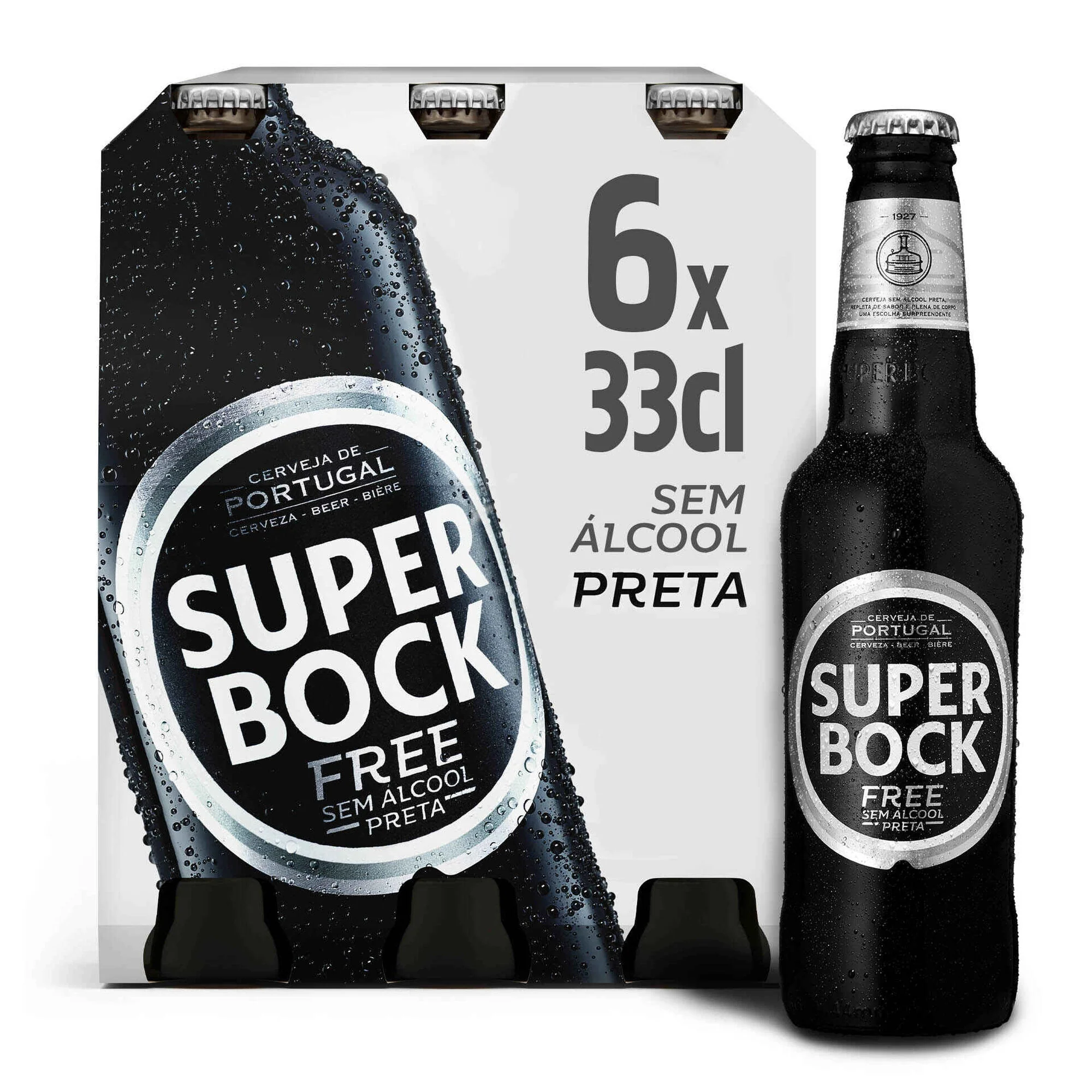 Cerveja sem Alcoól Super Bock Preta