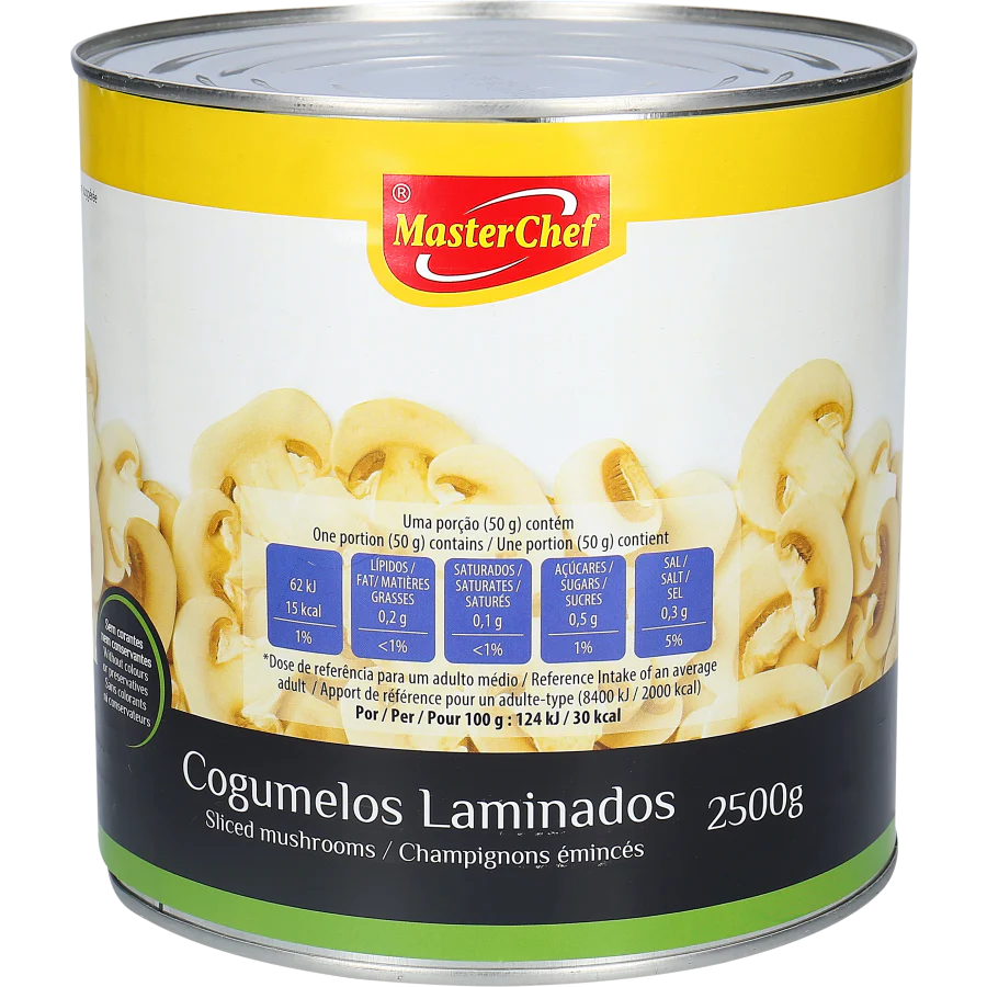 Cogumelos Laminados (2,5Kg)