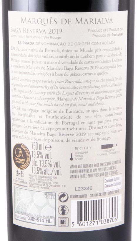 Vinho Tinto Marquês de Marialva Baga Reserva - Image 2