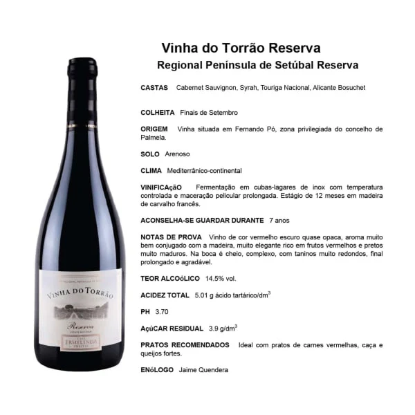 Vinho Vinha do Torrão Reserva - D. Ermelinda - Image 4